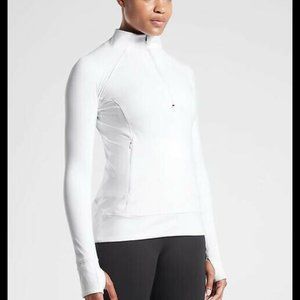 Athleta Whittier Peak Half Zip Bright White Medium